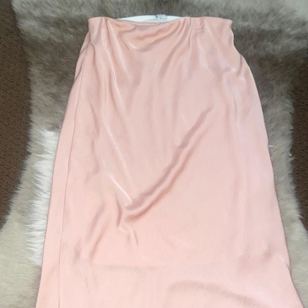 NWOT a new day pink satin maxi skirt